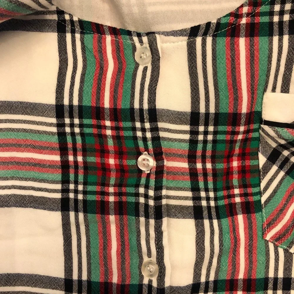 Plush Ultra Soft Plaid Woven Pajama Set